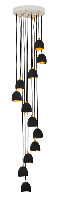 Hinkley 35908SHB LED Chandelier, Shell Black