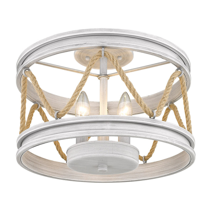 Golden 1048-SF GDW Three Light Semi-Flush Mount, Gray Driftwood