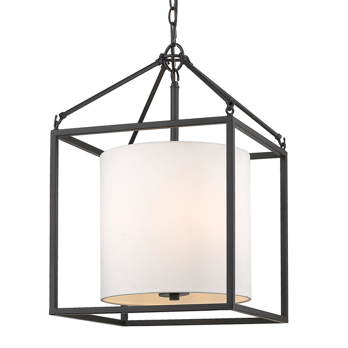 Golden 2243-3P BLK-MWS Three Light Pendant, Matte Black
