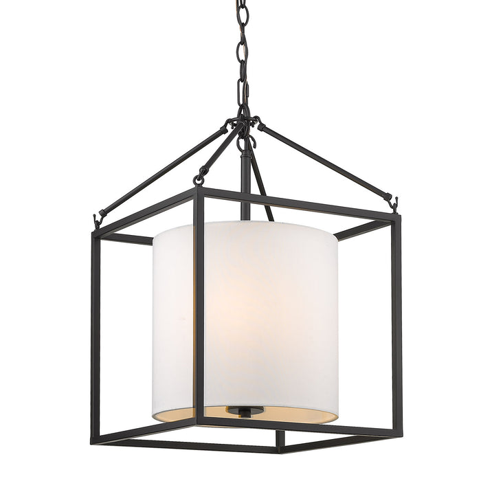 Golden 2243-3P BLK-MWS Three Light Pendant, Matte Black