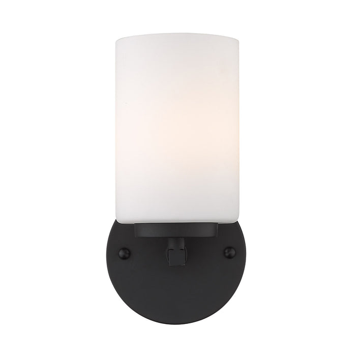 Golden 2243-BA1 BLK-OP One Light Bath Vanity, Matte Black