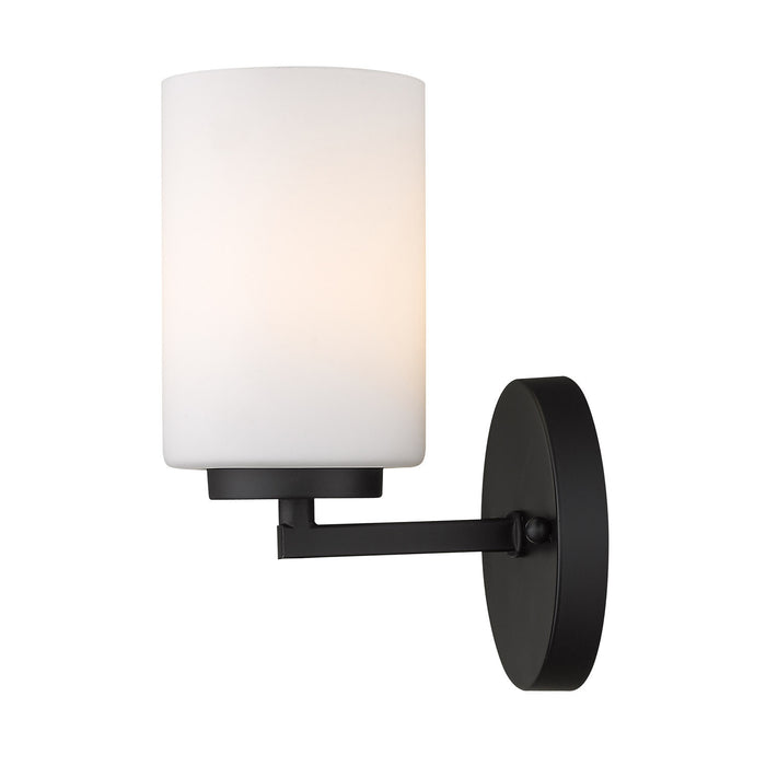 Golden 2243-BA1 BLK-OP One Light Bath Vanity, Matte Black