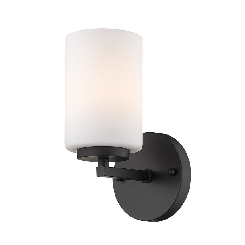 Golden 2243-BA1 BLK-OP One Light Bath Vanity, Matte Black