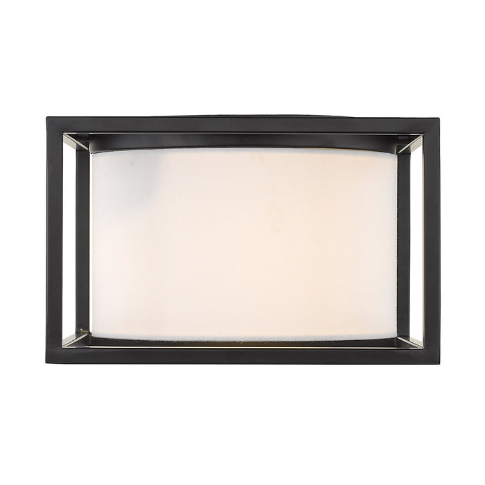 Golden 2243-FM BLK-MWS Two Light Flush Mount, Matte Black