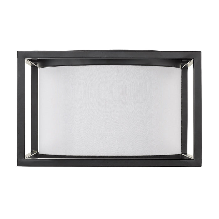 Golden 2243-FM BLK-MWS Two Light Flush Mount, Matte Black