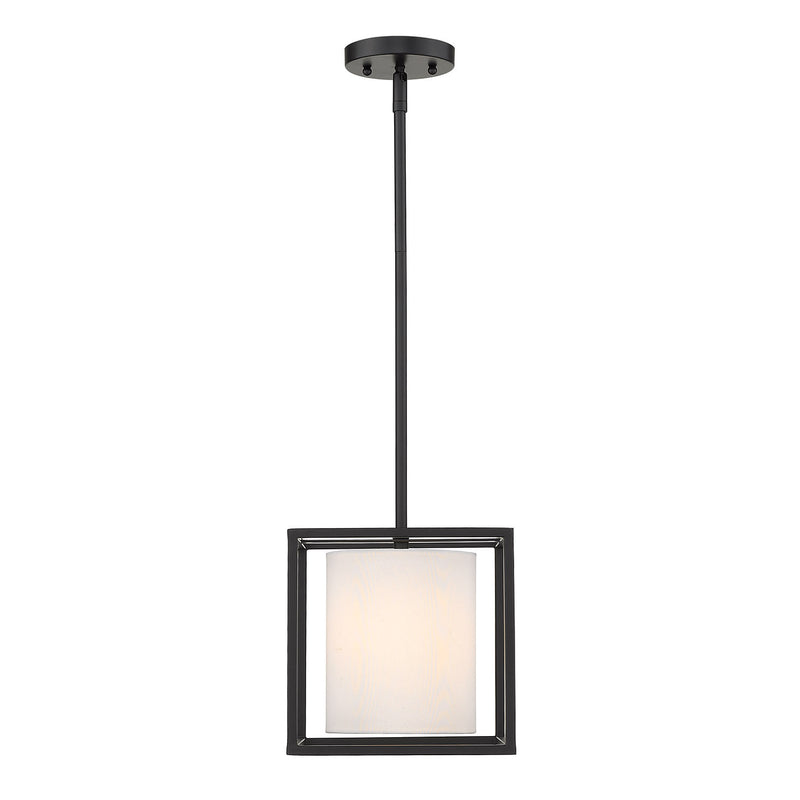 Golden 2243-M1L BLK-MWS One Light Mini Pendant, Matte Black