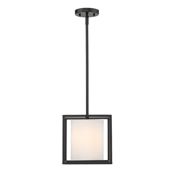 Golden 2243-M1L BLK-MWS One Light Mini Pendant, Matte Black