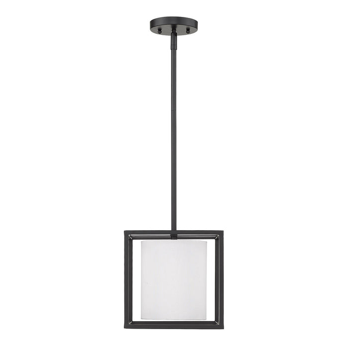Golden 2243-M1L BLK-MWS One Light Mini Pendant, Matte Black