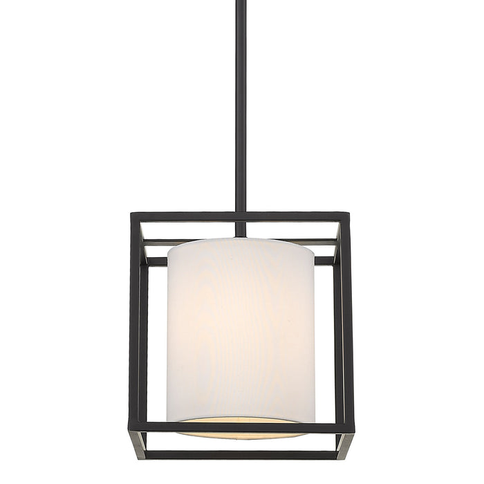 Golden 2243-M1L BLK-MWS One Light Mini Pendant, Matte Black