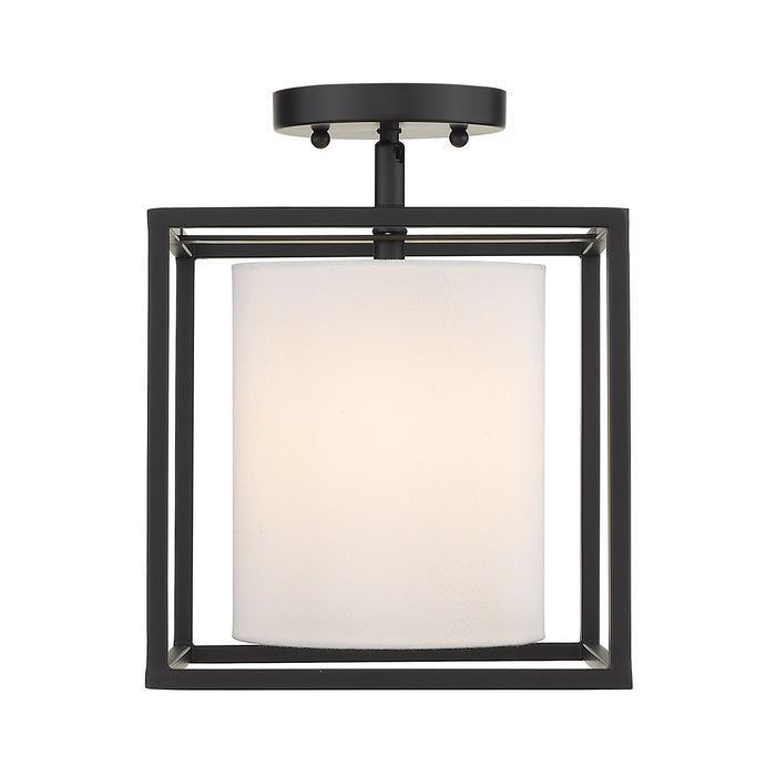 Golden 2243-M1L BLK-MWS One Light Mini Pendant, Matte Black