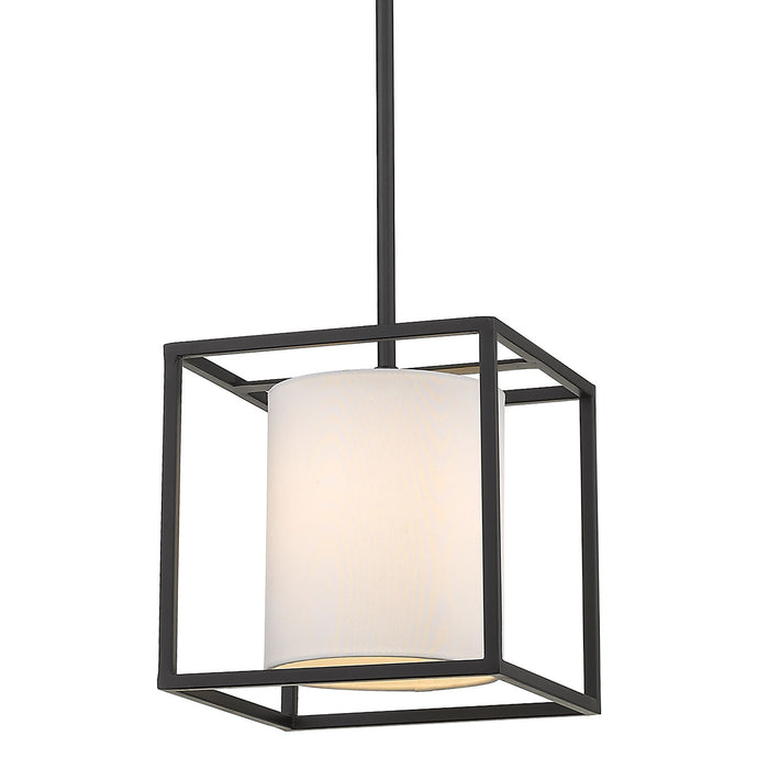 Golden 2243-M1L BLK-MWS One Light Mini Pendant, Matte Black