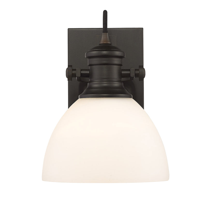 Golden 3118-BA1 RBZ-OP One Light Bath Vanity, Rubbed Bronze