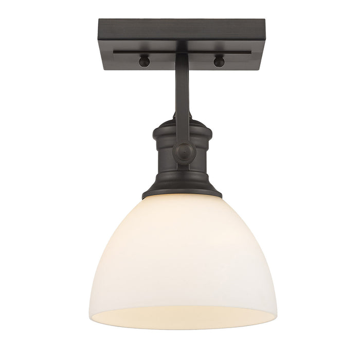 Golden 3118-BA1 RBZ-OP One Light Bath Vanity, Rubbed Bronze