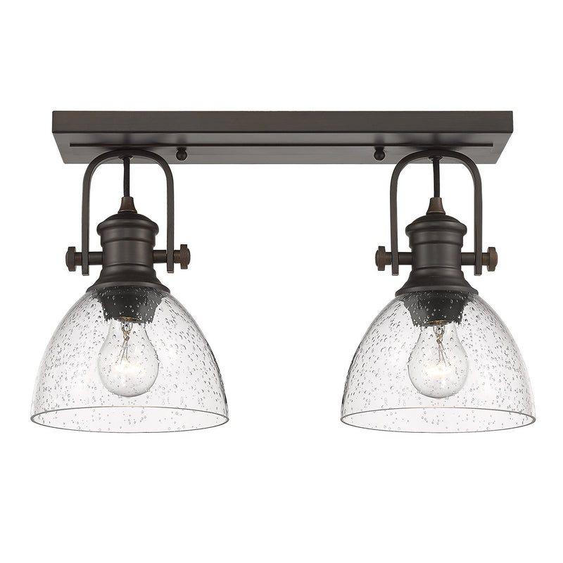 Golden 3118-BA2 RBZ-SD Two Light Bath Vanity, Rubbed Bronze