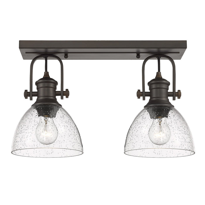 Golden 3118-BA2 RBZ-SD Two Light Bath Vanity, Rubbed Bronze