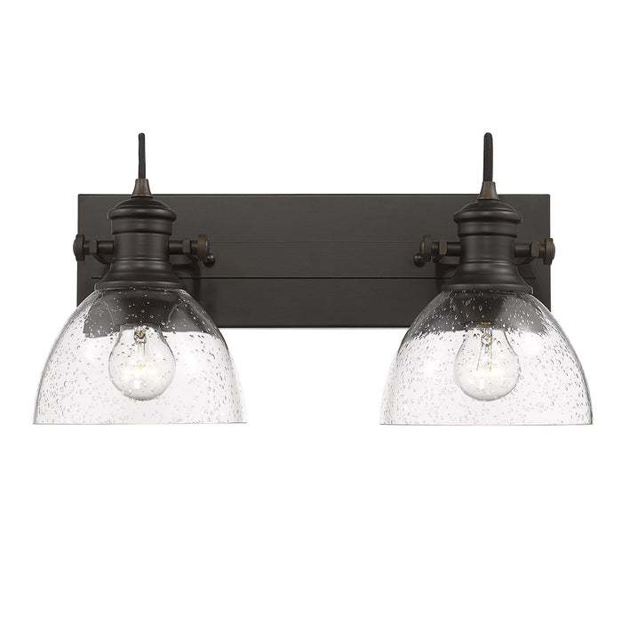 Golden 3118-BA2 RBZ-SD Two Light Bath Vanity, Rubbed Bronze