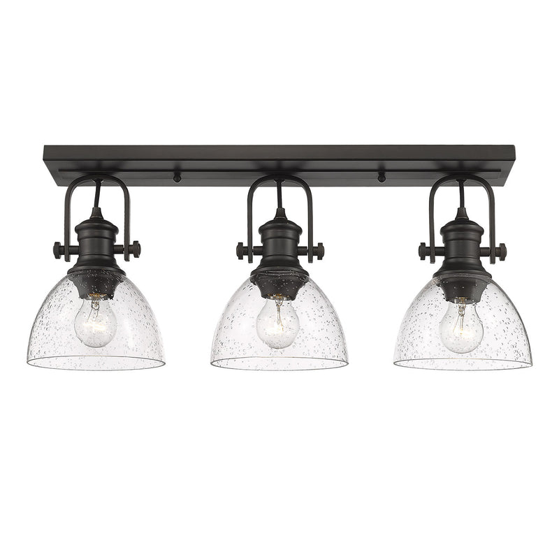 Golden 3118-BA3 RBZ-SD Three Light Bath Vanity, Rubbed Bronze