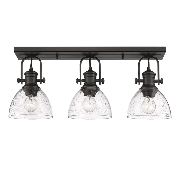 Golden 3118-BA3 RBZ-SD Three Light Bath Vanity, Rubbed Bronze