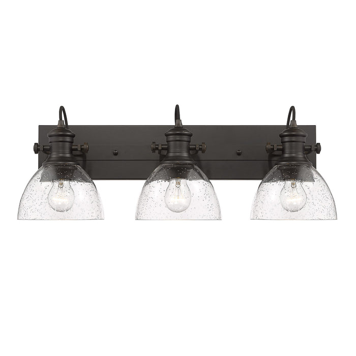 Golden 3118-BA3 RBZ-SD Three Light Bath Vanity, Rubbed Bronze