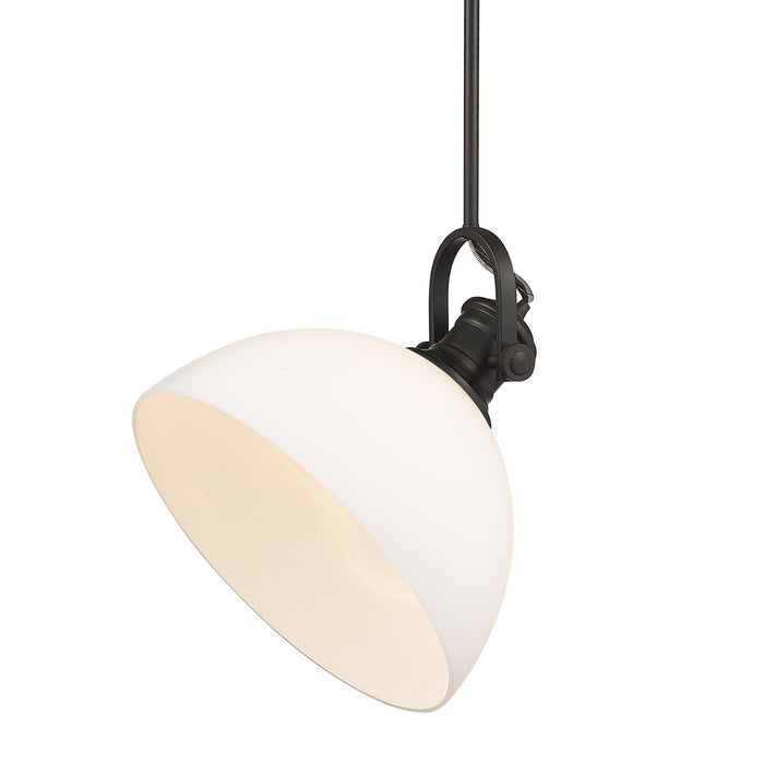 Golden 3118-L RBZ-OP One Light Pendant, Rubbed Bronze