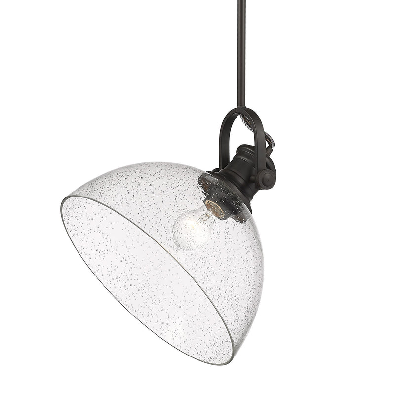 Golden 3118-L RBZ-SD One Light Pendant, Rubbed Bronze