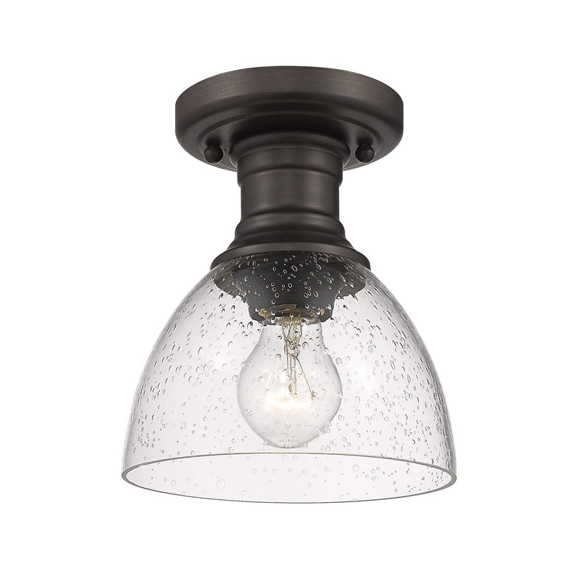 Golden 3118-SF RBZ-SD One Light Semi-Flush Mount, Rubbed Bronze