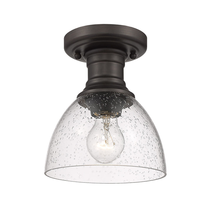 Golden 3118-SF RBZ-SD One Light Semi-Flush Mount, Rubbed Bronze