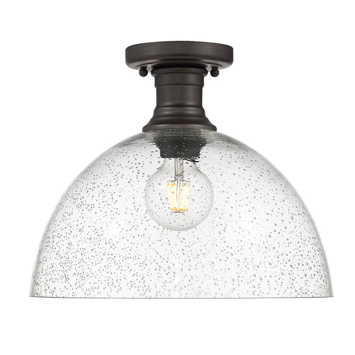 Golden 3118-SF14 RBZ-SD One Light Semi-Flush Mount, Rubbed Bronze