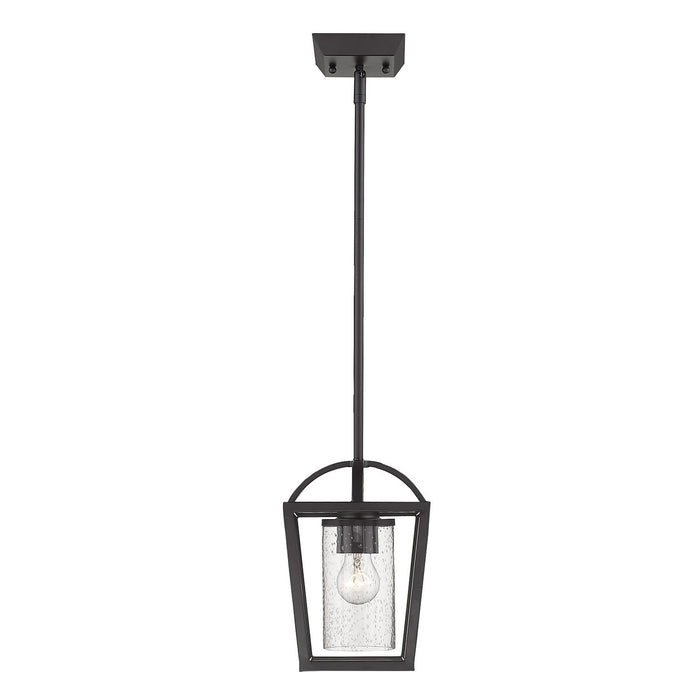 Golden 4309-M1L BLK-BLK-SD One Light Mini Pendant, Matte Black
