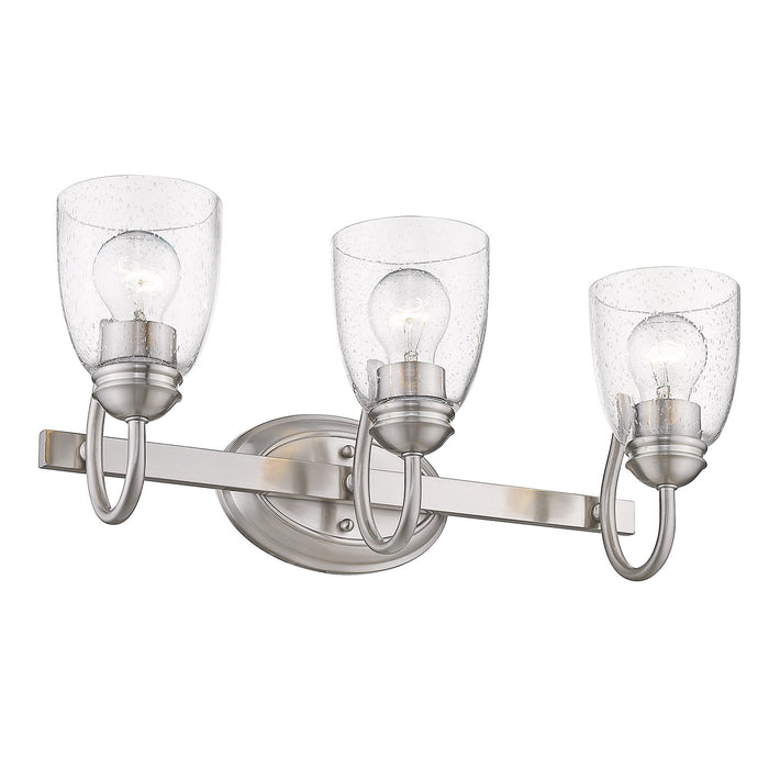 Golden 8001-BA3 PW-SD Three Light Bath Vanity, Pewter