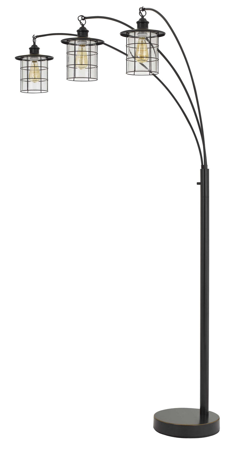 Cal Lighting BO-2668-3L-DB Three Light Arc Floor Lamp, Dark Bronze