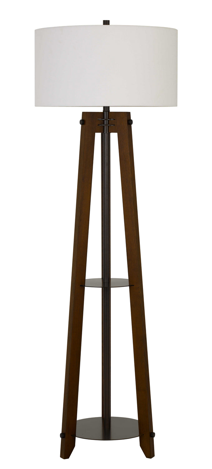 Cal Lighting BO-2833FL One Light Floor Lamp, Walnut