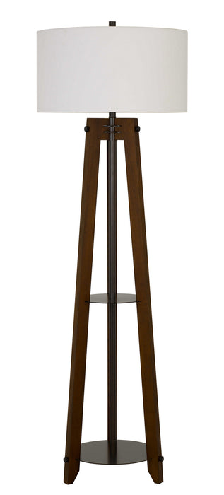 Cal Lighting BO-2833FL One Light Floor Lamp, Walnut