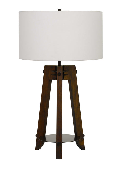 Cal Lighting BO-2833TB One Light Table Lamp, Walnut