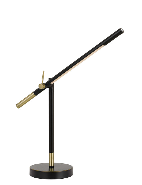 Cal Lighting BO-2843DK LED Desk Lamp, Black/Antique Brass