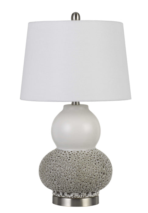 Cal Lighting BO-2849TB-2 Two Light Table Lamp, Grey