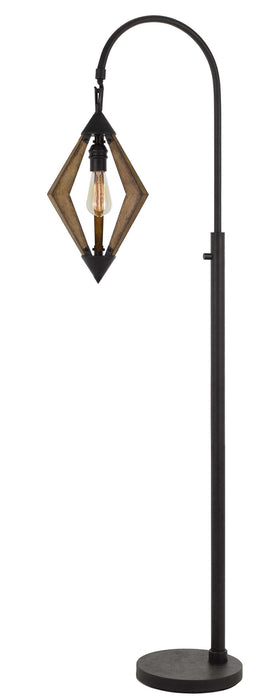 Cal Lighting BO-2856FL One Light Floor Lamp, Black/Wood