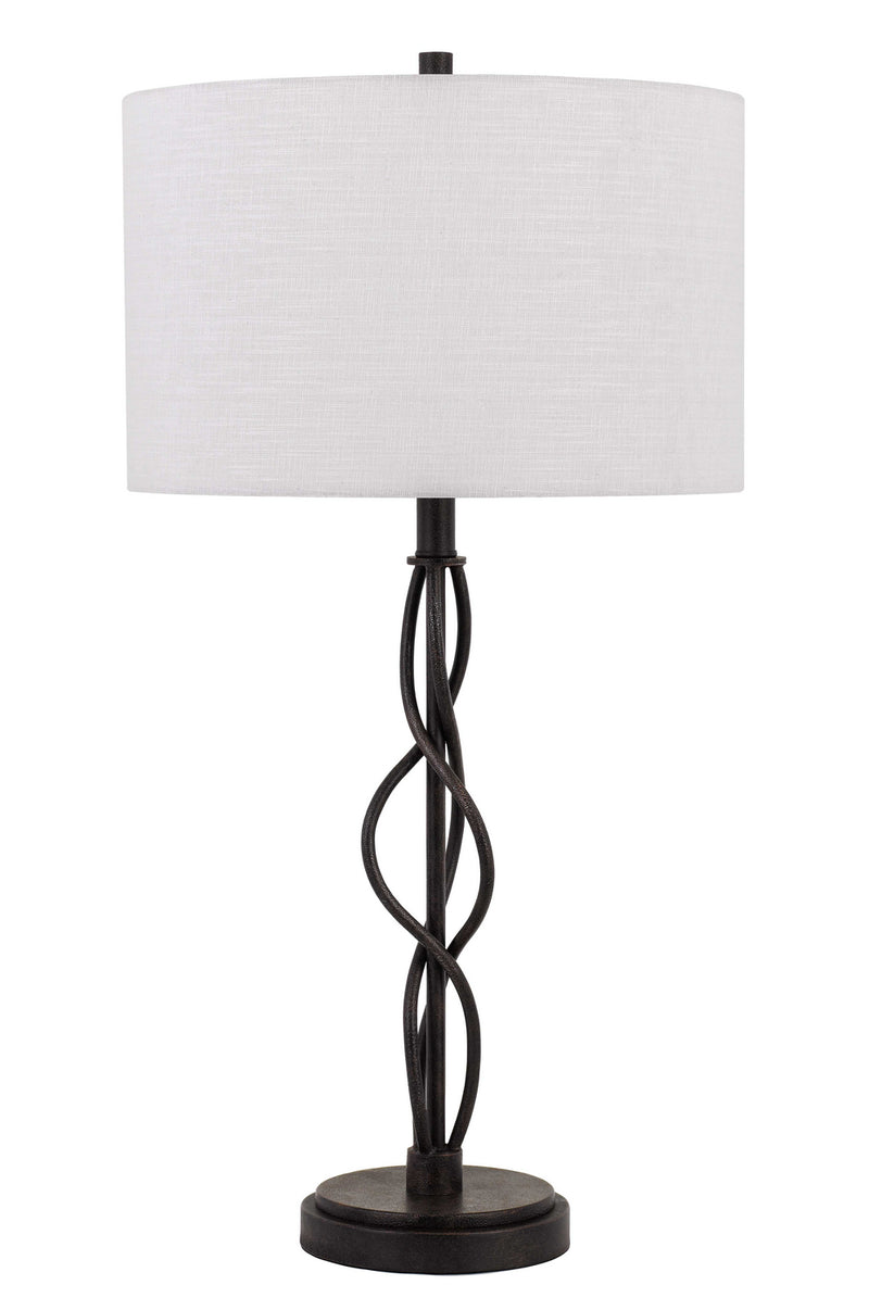 Cal Lighting BO-2857TB One Light Table Lamp, Textured Bronze