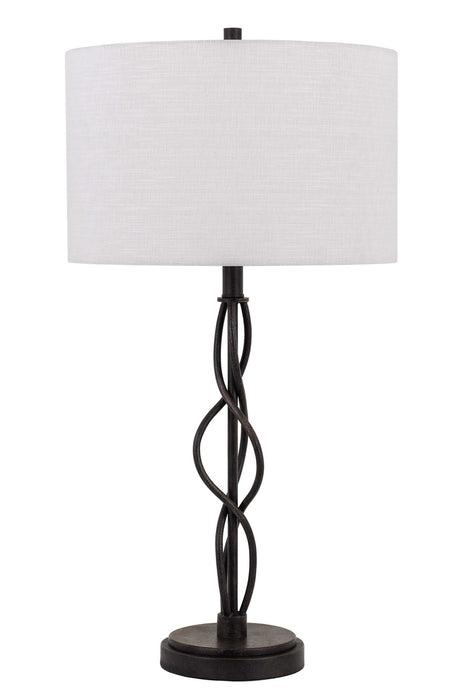 Cal Lighting BO-2857TB One Light Table Lamp, Textured Bronze