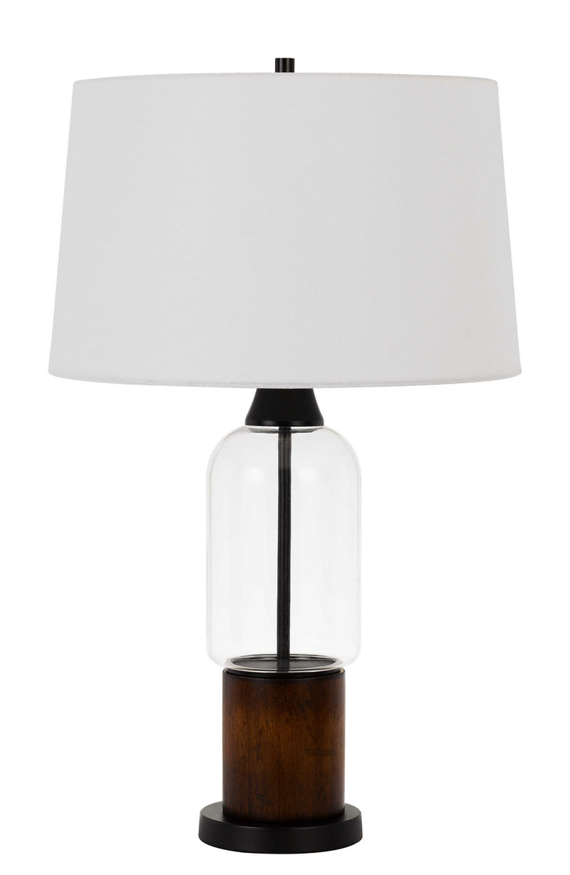 Cal Lighting BO-2862TB One Light Table Lamp, Wood