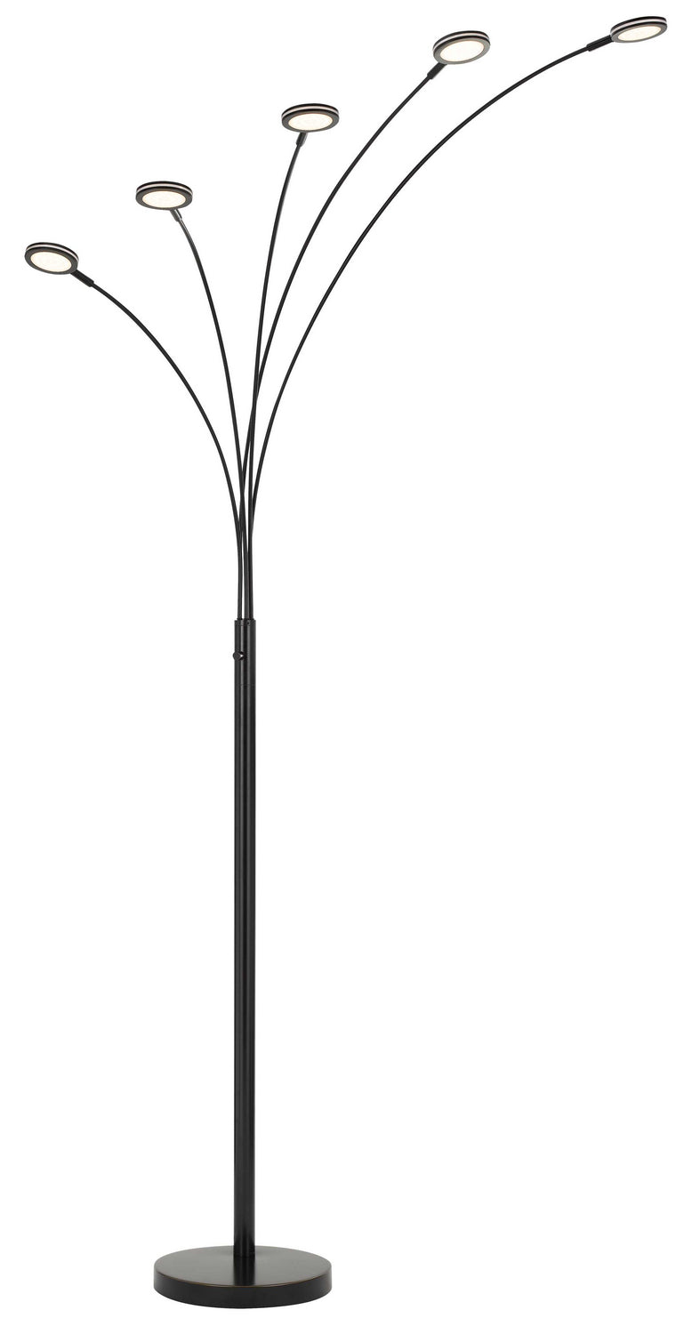Cal Lighting BO-2873FL-5L-DB LED Arc Floor Lamp, Dark Bronze