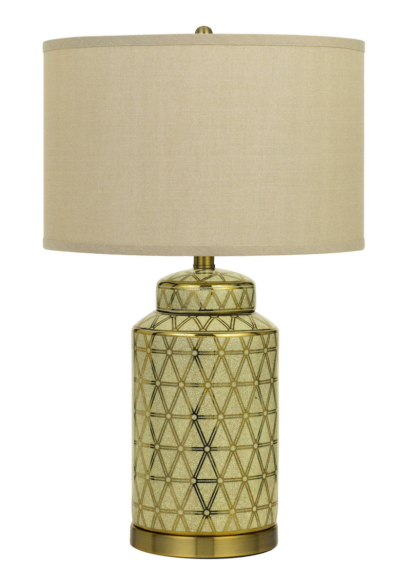 Cal Lighting BO-2885TB-2 Two Light Table Lamp, Antique Gold
