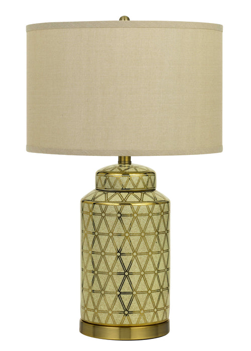 Cal Lighting BO-2885TB-2 Two Light Table Lamp, Antique Gold