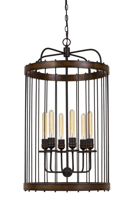 Cal Lighting FX-3700-6 Six Light Pendant, Metal