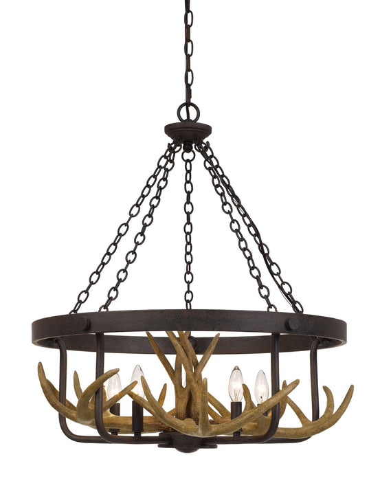 Cal Lighting FX-3703-5 Five Light Chandelier, Iron