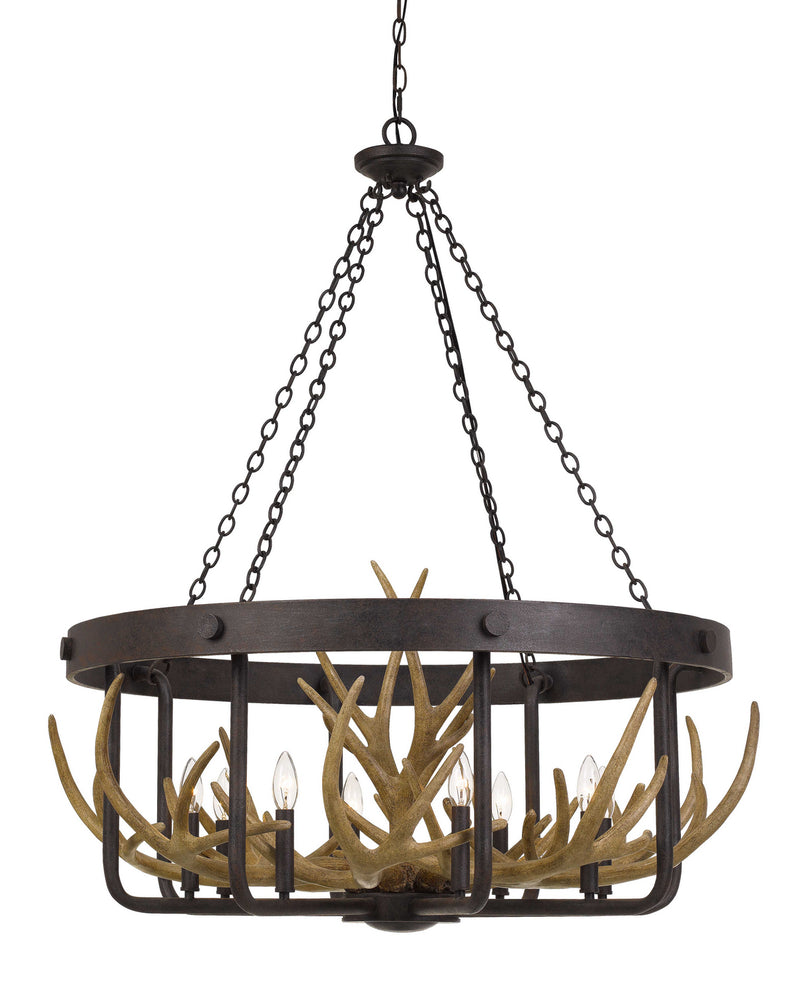Cal Lighting FX-3703-8 Eight Light Chandelier, Iron