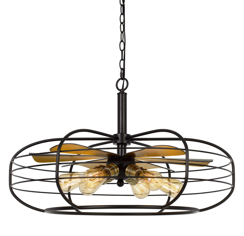 Cal Lighting FX-3711-6 Six Light Chandelier, Dark Bronze