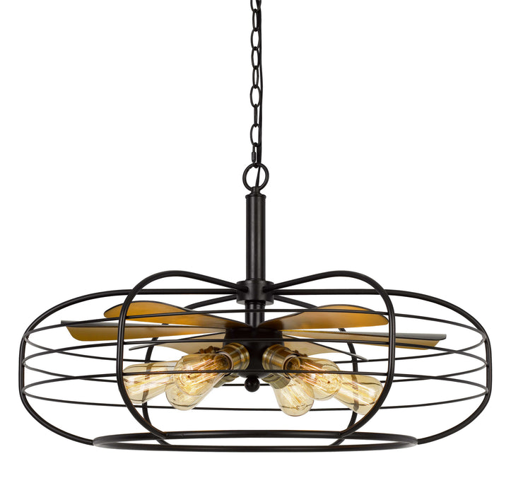 Cal Lighting FX-3711-6 Six Light Chandelier, Dark Bronze