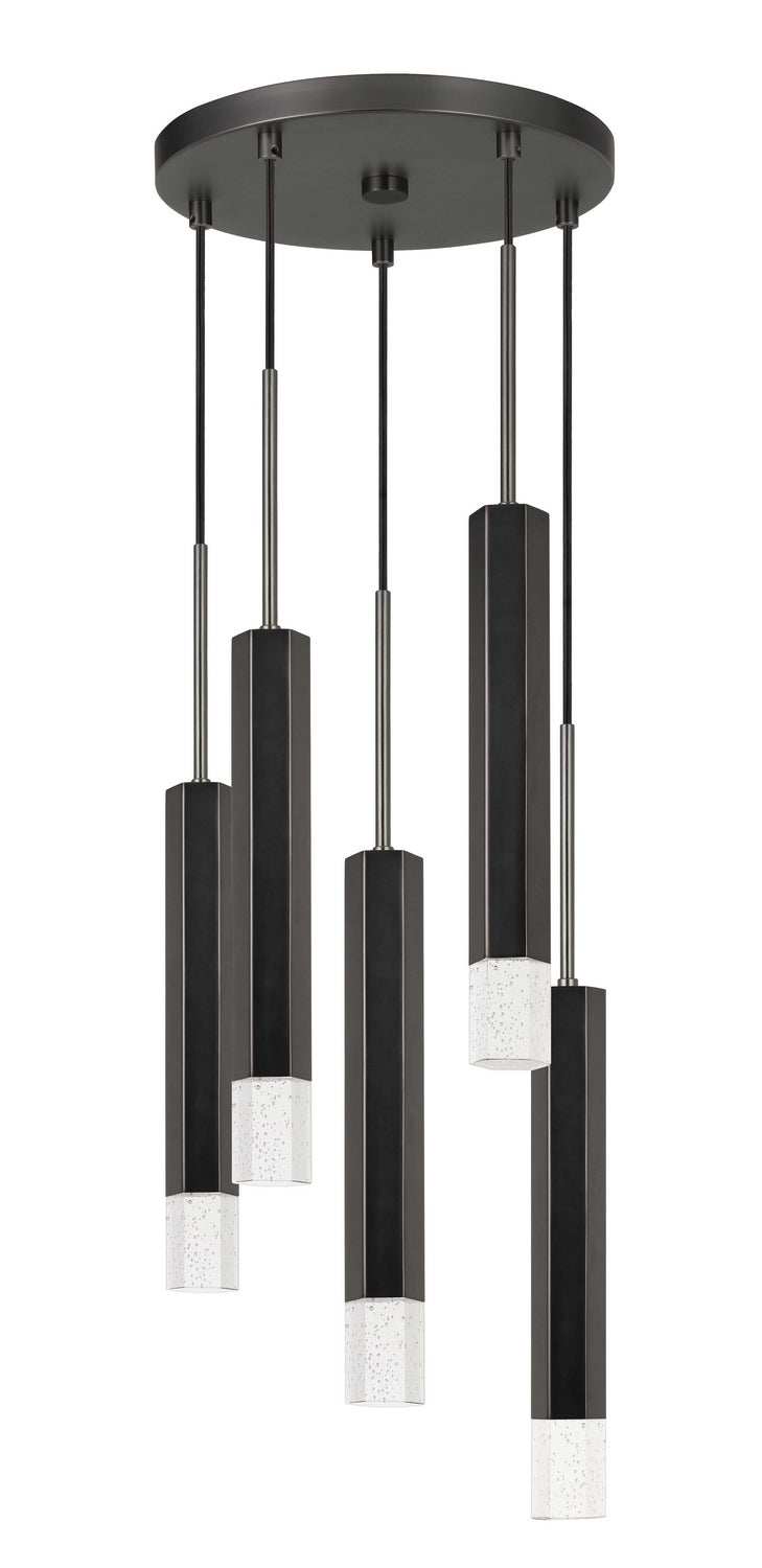 Cal Lighting FX-3723-5P-GM LED Pendant, Gun Metal
