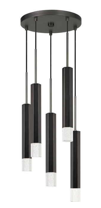 Cal Lighting FX-3723-5P-GM LED Pendant, Gun Metal